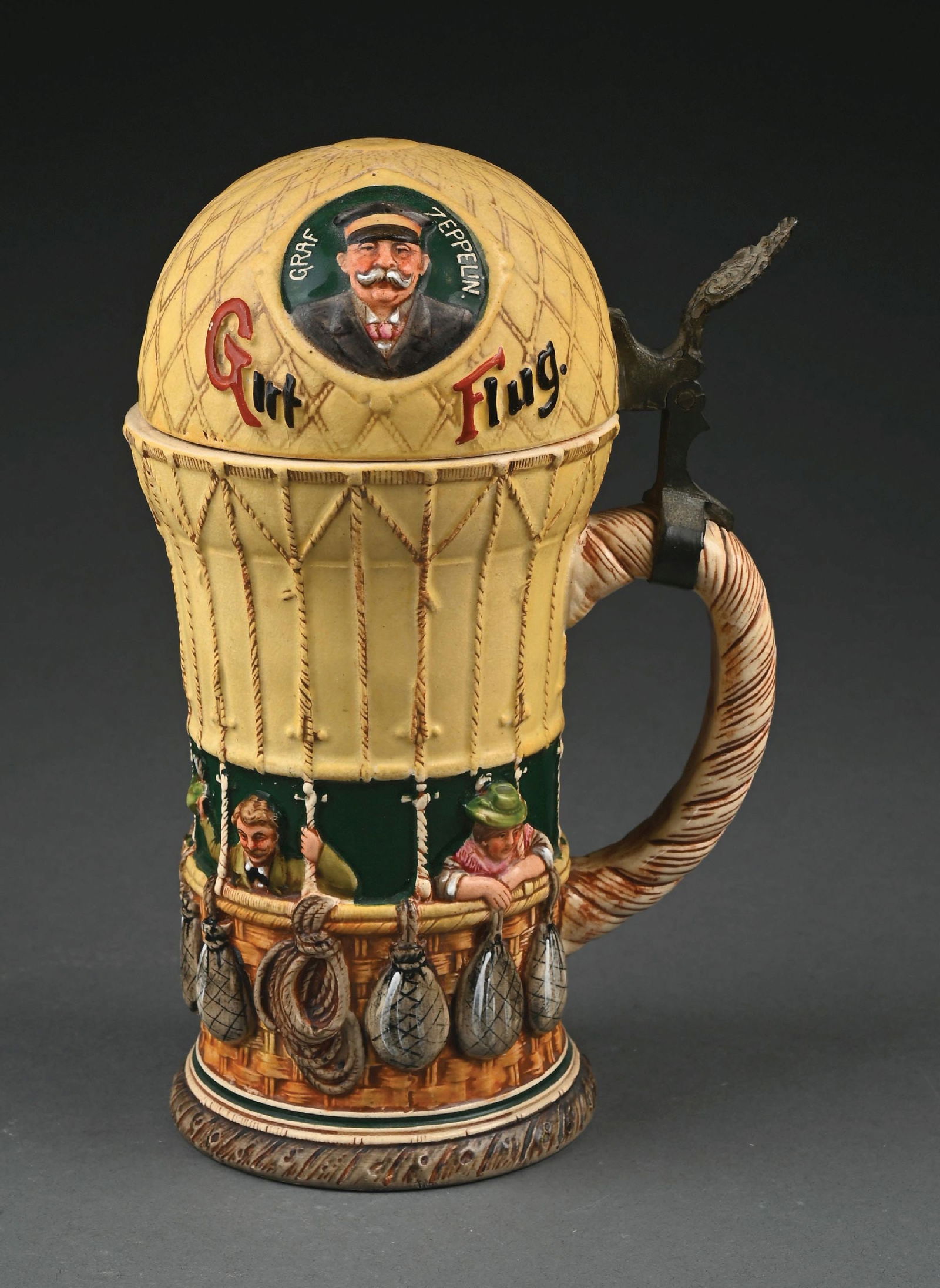ANTIQUE GERMAN HOT AIR BALLOON STEIN (1 of 6)