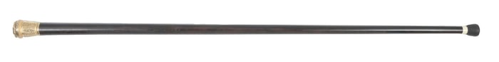 SORNBERGER CALIFORNIA GOLD QUARTZ CANE WITH EBONY SHAFT CANE