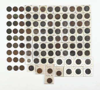 LOT OF LARGE CENTS: Condition: (Good - Excellent). Dimensions: