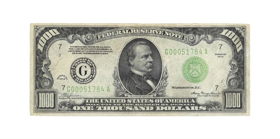 1934 $1000 NOTE