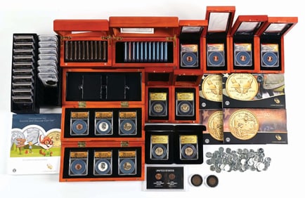LARGE LOT OF AMERICAN COIN SETS & COINS