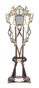 CAST IRON CIVIL WAR UMBRELLA STAND AND COAT RACK