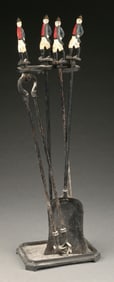 HESSIAN SOLDIER FIREPLACE TOOL SET