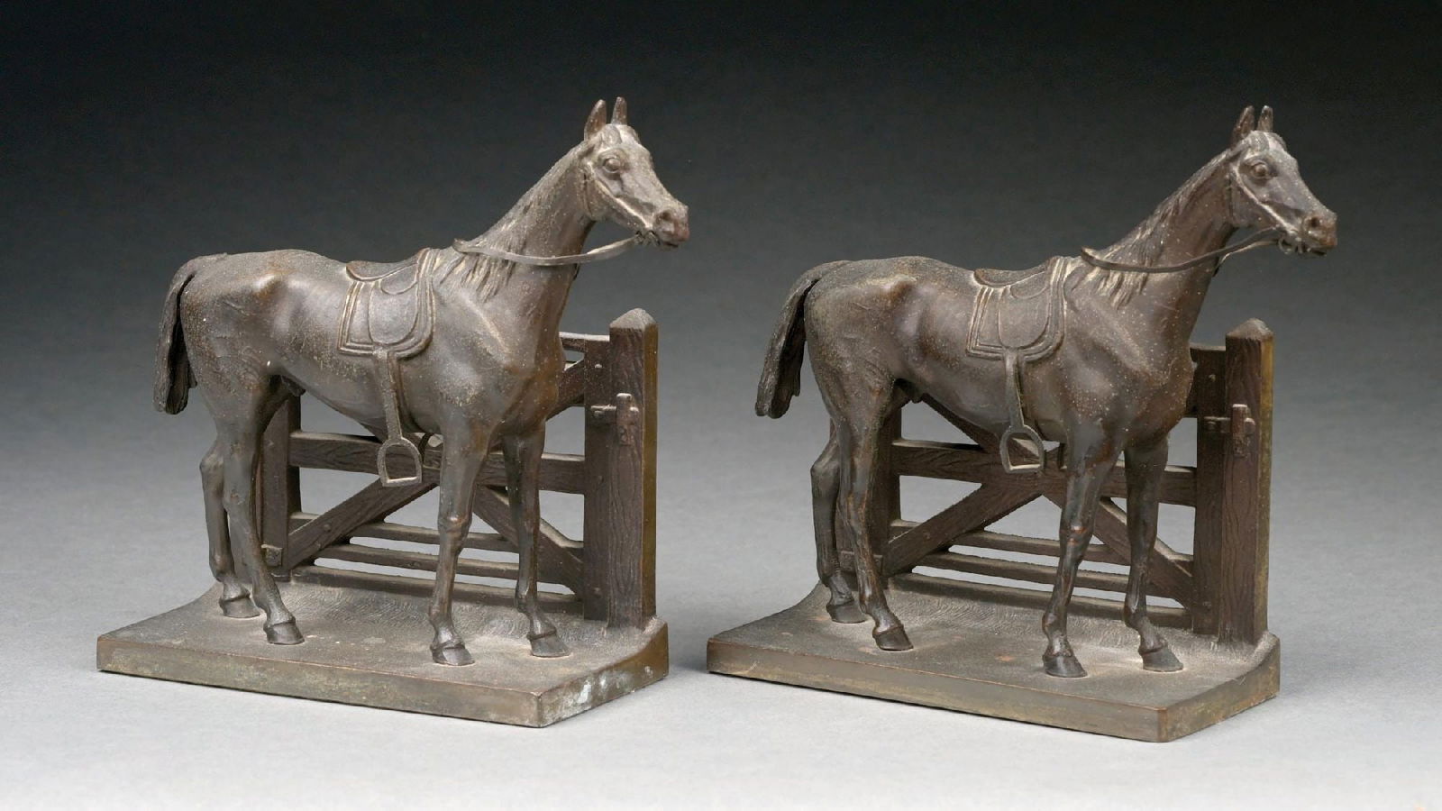 BRADLEY & HUBBARD HORSE BOOKENDS (1 of 6)