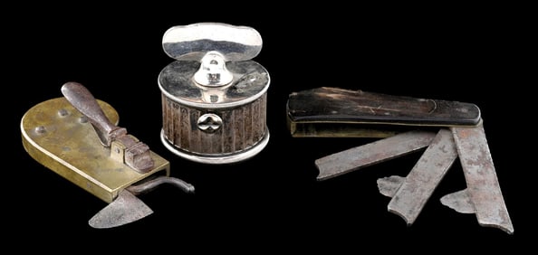 COLLECTION OF 3 ANTIQUE PHLEBOTOMY "BLOODLETTING" INSTRUMENTS