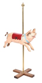 ALFRED CHANVIN FRENCH CAROUSEL PIG