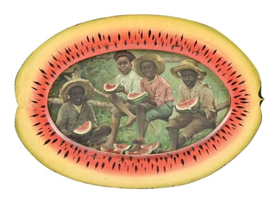 VINTAGE CHROMOLITHOGRAPH IN WATERMELON FRAME