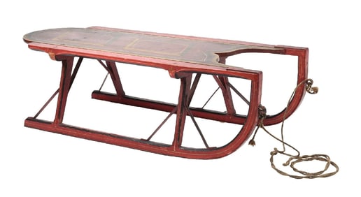 CHILD'S WOODEN SLED