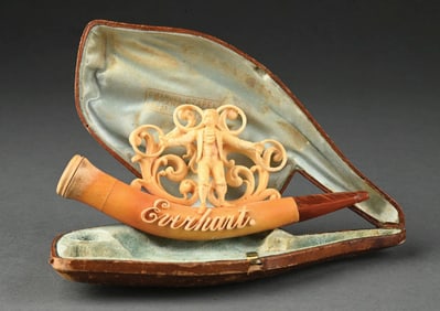EMANUEL CZAPEK CARVED PIPE W/ CASE