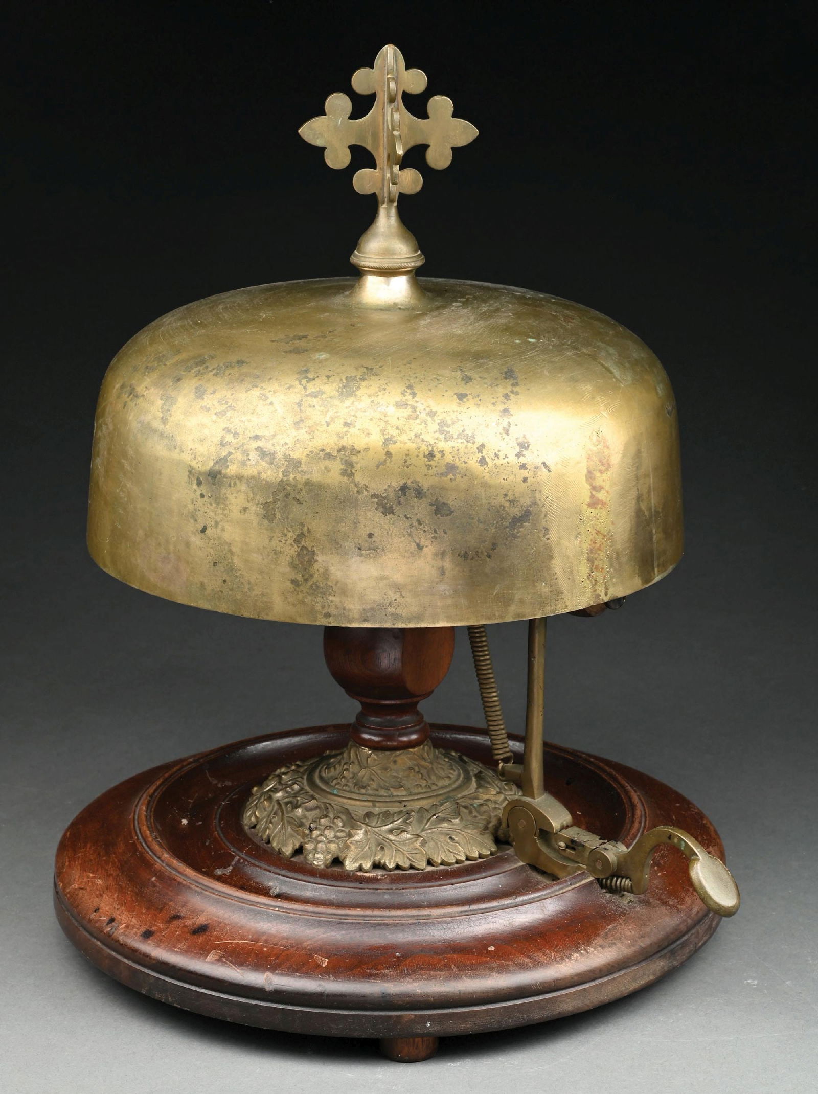 LARGE ANTIQUE BRASS SERVICE BELL (1 of 3)