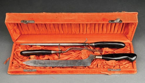 MICHAEL PRICE 3-PIECE ANTIQUE CARVING SET