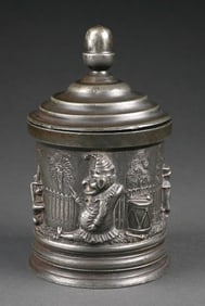 PUNCH PEWTER TOBACCO JAR