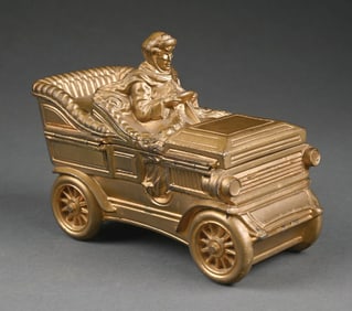 PAINTED BRASS TRINKET BOX