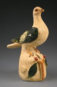 POLYCHROME CHALKWARE DOVE BANK