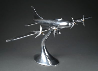 VINTAGE ART DECO ALUMINUM AIRPLANE MODEL