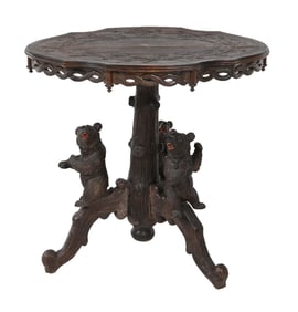 BLACK FOREST LAMP TABLE