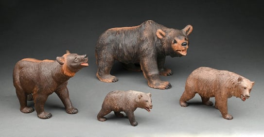 LOT OF 4: BLACK FOREST BEAR FIGURES