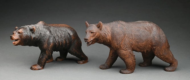 LOT OF 2: BLACK FOREST BEAR FIGURES