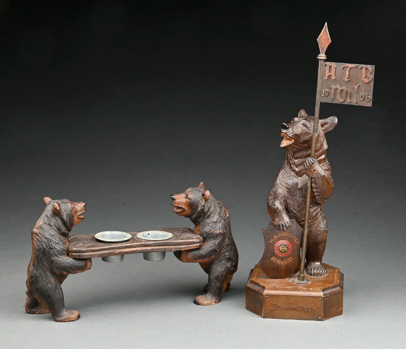 COLLECTION OF 2 BLACK FOREST FIGURES (1 of 3)