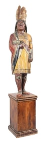 WONDERFUL SAMUEL ROBB C. 1880S CIGAR STORE INDIAN
