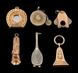 COLLECTION OF 6 FIGURAL CIGAR CUTTERS