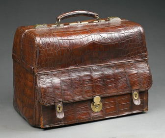 LARGE ALLIGATOR GLADSTONE BAG