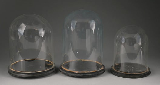 LOT OF 3: GLASS DOMES