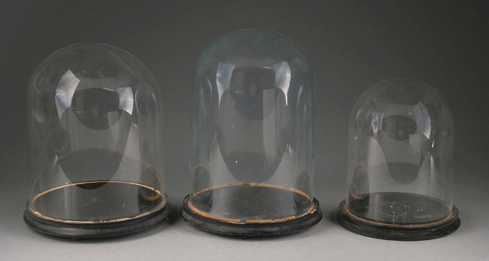 LOT OF 3: GLASS DOMES (1 of 2)