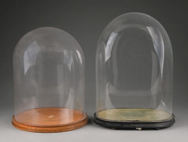 LOT OF 2: ANTIQUE GLASS DISPLAY CASES