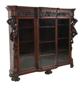 EARLY HORNER MAHOGANY DISPLAY CASE