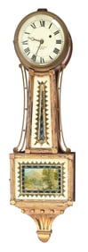 RARE E. HOWARD CLOCK CO.CROSSBANDED BANJO CLOCK #95