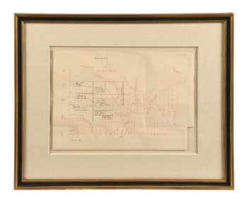 FRAMED MAP OF CHEYENNE AND ARAPAHO LAND
