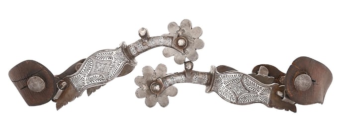 SILVER INLAID CALIFORNIA SPURS