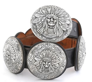 HOLLYWOOD CLASSICS INDAIN CHIEF CONCHO BELT