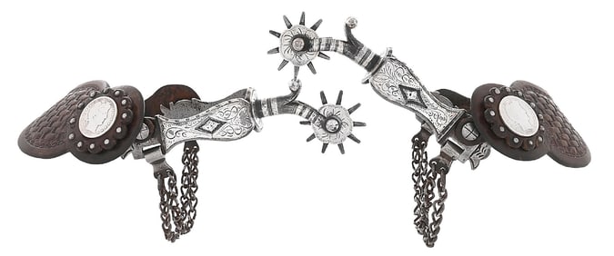 AUGUST BUERMANN DOUBLE MOUNTED #1471 "DANDY" SPURS