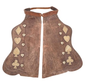 R.T. FRAZIER TWO-TONE CARD SUIT CHAPS