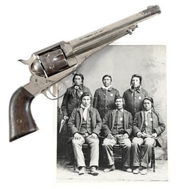 (A) DOCUMENTED PINE RIDGE RESERVATION INDIAN POLICE REMINGTON MODEL 1875 SINGLE ACTION REVOLVER.