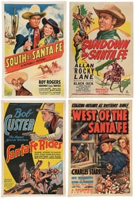 A COLLECTION OF 4 SANTA FE THEMED MOVIE POSTERS