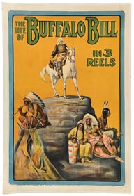 THE LIFE OF BUFFALO BILL ORIGINAL RARE MOVIE POSTER
