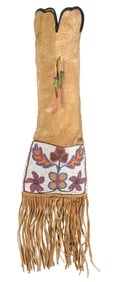 CREE BEADED PIPE BAG