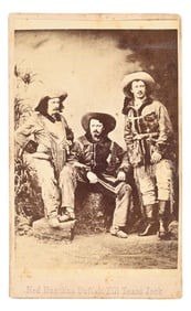 NED BUNTLINE, BUFFALO BILL AND TEXAS JACK CDV IMAGE