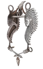 ORNATE FEATHERED INDIAN HEAD SPADE BIT