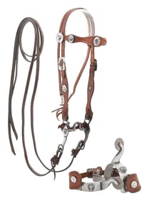 R.F. FORD BUFFALO SPURS, BIT AND BRIDLE SET