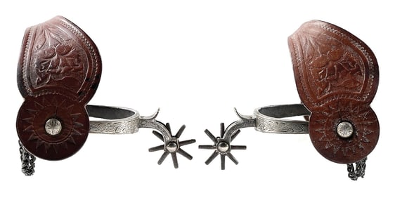 SILVER OVERLAID CALIFORNIA SPURS