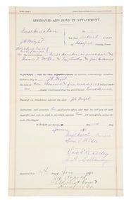 TEMPLE HOUSTON SIGNED $1500 BOND