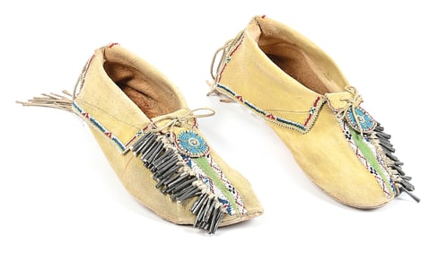 KIOWA BEADED MOCCASINS