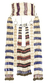 DENTALIUM SHELL AND BEADED PLATEAU / BLACKFOOT BREAST PLATE, COLLAR, AND EARRINGS