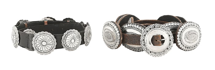LOT OF 2 NAVAJO CONCHO BELTS