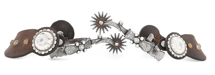 SILVER INLAID CALIFORNIA SPURS