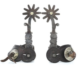 CODY, WYOMING COWGIRL ANNA LUCYLLE MOON HALL'S PERSONAL SPURS